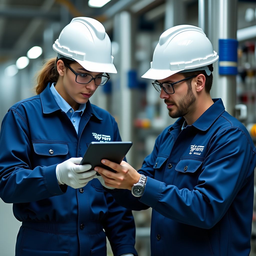 Equipo técnico de YPF realizando mantenimiento